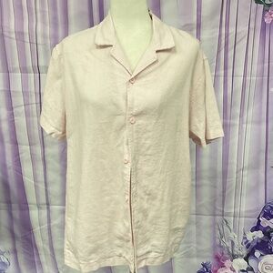 Forever 21 Men's Casual Light Pink Button Down Shirt